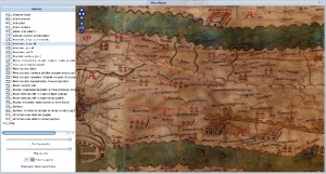 Parmi les trésors désormais explorables en ligne, la table de Peutinger, copie du XIIIe siècle d’une ancienne carte romaine, actuellement à la bibliothèque nationale de Vienne.