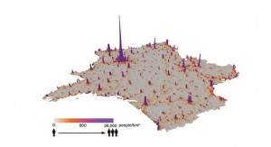 La densité de la population en France, jour après jour, vue par nos téléphones mobiles. Une étude exploitant des données Orange et publiée par des chercheurs belges. 
