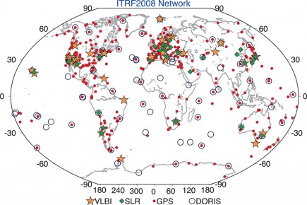 Le réseau mondial des stations permettant de calculer l’ITRF n’est pas également réparti sur la Terre.