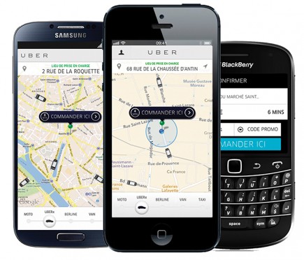 La géolocalisation est l’une des données personnelles essentielle aux GAFA et aux modèles économiques basés sur la gratuité. Pas d’Uber sans géolocalisation efficace des chauffeurs et des clients ! (© http://blog.uber.com)