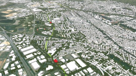  Sous LandSim3D, la société du Grand Paris a réalisé une maquette numérique 3D interactive de 3 000 km². Cette dernière a été utilisée lors des concertations autour du tracé de la future ligne 18 d’Orly à Versailles.