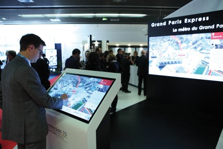 La maquette du Grand Paris Express a également été présentée au SIMI 2015.