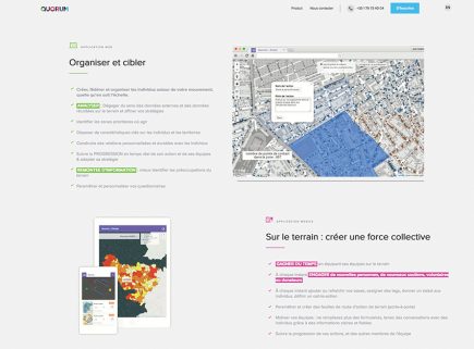 Toute récente sur le secteur, Quorum associe application Web et mobile pour suivre les actions sur le terrain.