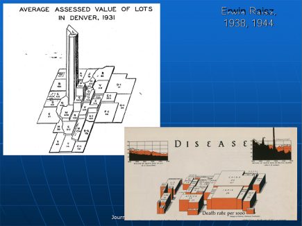 Même la 3D existait avant les ordinateurs comme le montrent ces représentations du cartographe américain Erwin Raisz qui datent du milieu du XXe siècle.