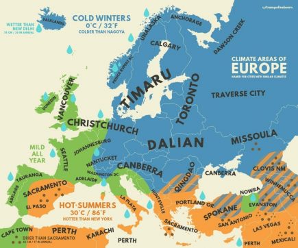 Les climats d'Europe (© trampolinebears)