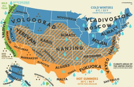 Les climats des Etats-Unis (© trampolinebears)