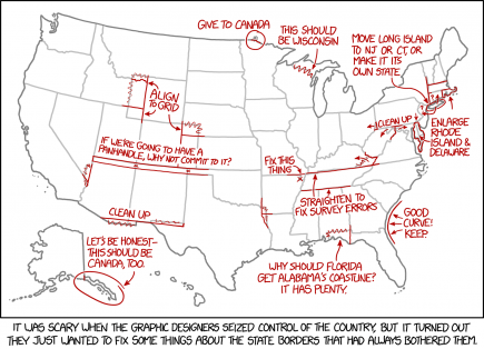 La carte des Etats-Unis vue par un graphiste