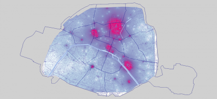 Exemple de cartographie des flux de déplacements en métro