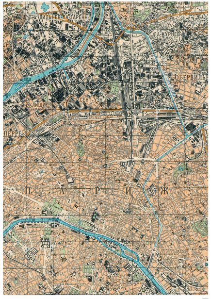 Paris au 1/50 000, carte de 1987 (document extrait de The Red Atlas)