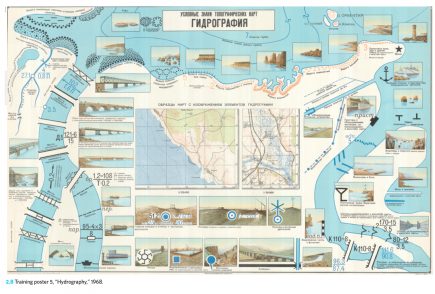 Une grande attention était portée sur la représentation des éléments hydrographiques (poster de formation de 1968) (document extrait de The Red Atlas)