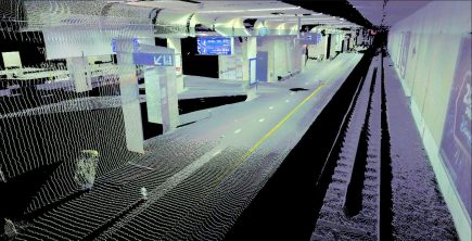 Gexpertise 4D a réalisé les relevés du RER D pour la SNCF. Au delà des fichiers graphiques, toute une reconstruction en base de données sera nécessaire pour en faire un véritable projet BIM (document @Gexpertise4D)