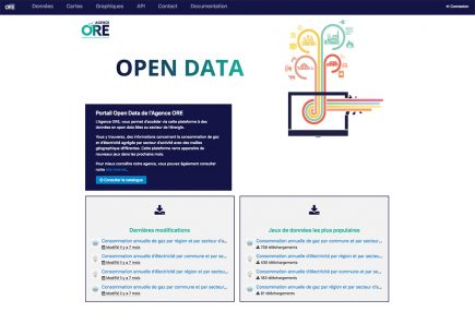 Page d'accueil https://opendata.agenceore.fr