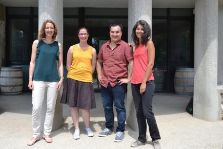 L’équipe de La TeleScop. De gauche à droite : Sophie Ayoubi, Claire Dupaquier, Bastien Nguyen Duy et Julie Chaurand.