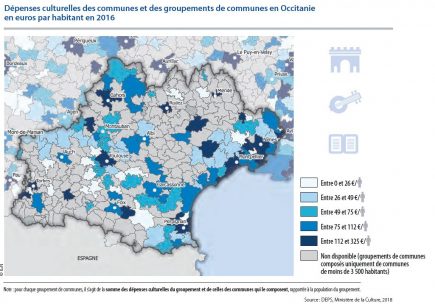 Les dépenses culturelles par commun en Occitanie