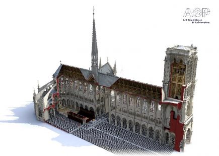 Modèle 3D – reconstruction de Notre-Dame 2010-2014 ©Art Graphique & Patrimoine – Laurence Stefanon