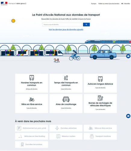 Le site transport.data.gouv.fr, déjà plusieurs centaines de jeux de données mais loin d'être complet