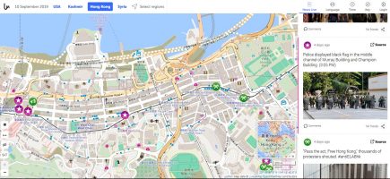 liveuamap fonctionne plus comme une interface cartographique dans l'information temps réel